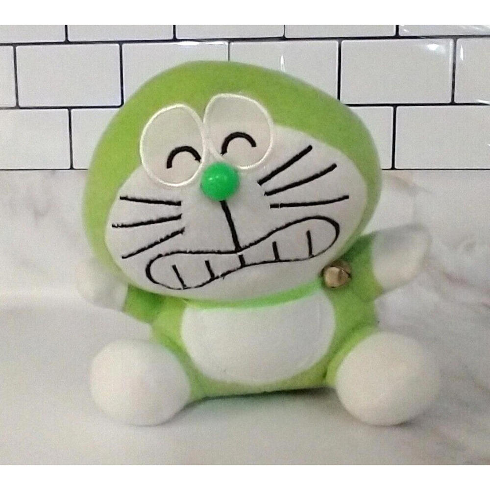 Rare Doraemon Sustainability Mode 7" Plush Record and Repeat Green Doll 2011